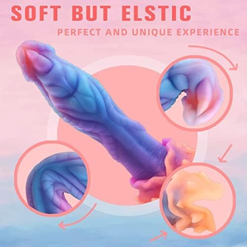 Realistic Monster Dildo, Silicone Anal Dildos With Strong Suction Cup For Hands-Free And Anal Play, G-Spot Stimulator Anal Sex Toys For Women And Men, 9.5 (Blue) - Image 3