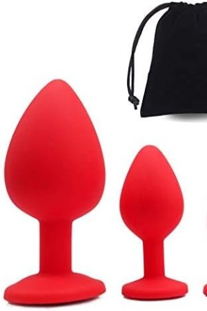 Vibrating Anal Plug, 4Pcs/Set Anal Sex Toys Soft Silicone Massager Pleasure Trainer Kit For Beginners