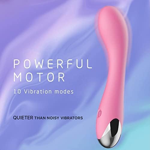 Erotoy G-Spot/Vagina/Anal Curved Vibrator Dildo For Sex Stimulation 10 Vibrations Modes Personal Powerful Quiet Vibrating Massager Rechargeable Waterproof Adult Sex Toy For Women, Men, Couples (Pink) - Image 3