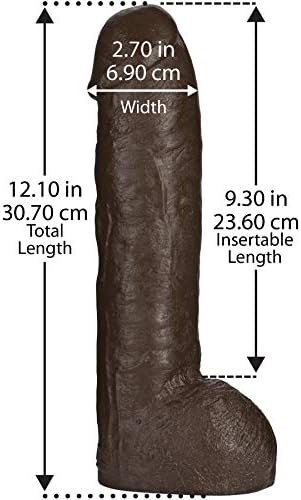 Doc Johnson Vac-U-Lock - Hung - Made Of R5 Pvc - 12 Inch Dildo With Massive 8.5 Inches Of Girth - F-Machine And Harness Compatible - Chocolate - Image 3