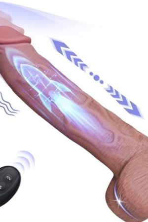 Thrusting Dildo Realistic Dildos For Women - Strong Thrusting Vibrator, 9 Inch Suction Cup Dildo With Remote, Consoladores, Bombex Silicone Penis, Vibrating Anal Dildo For Men, Adult Sex Toys