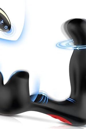 Vibrating Prostate Massager Rotating Anal Vibrators Adult Sex Toys Butt Plug With Cock Holder, Remote Control Prostate Stimulate Toys With 9 Vibration & 3 Rotation Modes Anal Toys For Men & Couples