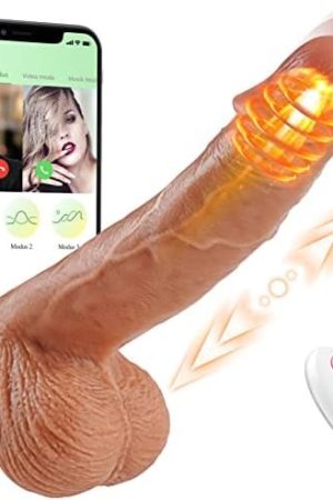 Dildo Thrusting Dildos Realistic Vibrator - Vibrators Adult Sex Toys For Women，Silicone 8 Inch Suction Cup Fake Penis Anal G-Spot Stimulator And Couple Pleasure With 5 & Vibrating Mode