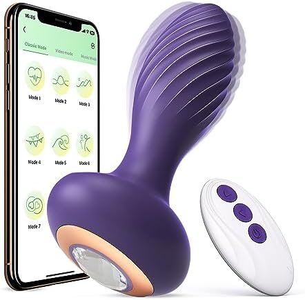 Tracy'S Dog Vibrating Butt Plug, App & Remote Control Anal Plug With 9 Vibration Modes, Silicone Adult Toys Vibrator For Anal Play, Adult Sex Toys For Women Men And Couples (Alisha)