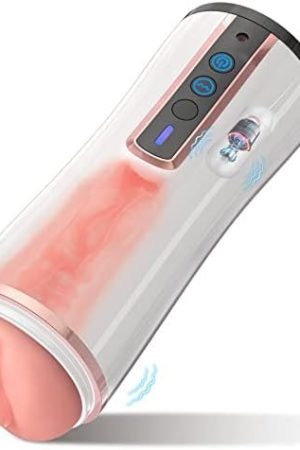 Automatic Male Masturbator Cup - Hands Free Masturbators Stroker With 10 Vibrating Modes Male Pleasure Blowjob Machine, 3D Realistic Textured Mens Pocket Pussy Masturbation Adult Sex Toys For Men