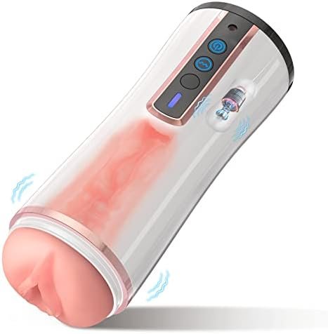Automatic Male Masturbator Cup - Hands Free Masturbators Stroker With 10 Vibrating Modes Male Pleasure Blowjob Machine, 3D Realistic Textured Mens Pocket Pussy Masturbation Adult Sex Toys For Men