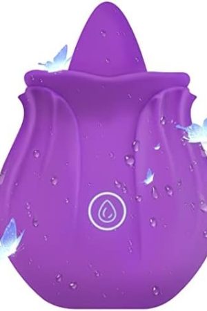 Rose Sex Toys Stimulator For Women With 10 Tongue Licking & Vibrating Modes, G Spot Vibrator Adult Sex Toys For Women Couples Sex Nipple Clitoral Stimulation