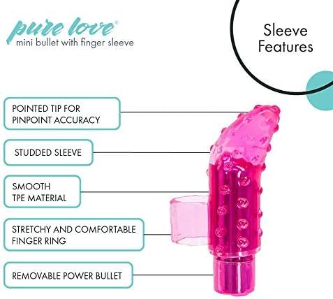 Pure Love Portable Finger Vibrator, Rechargeable, Pink - Image 3