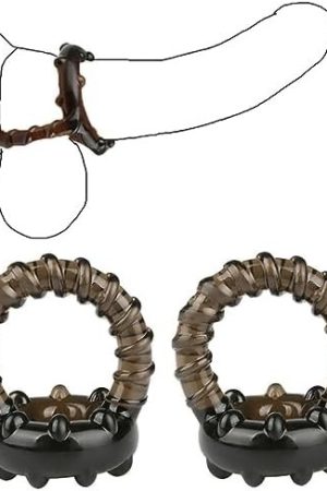 2 Pcs Penis Ring Cock Ring For Men Delay Ejaculation Erection Enhance Sex Toys For Couple Sex Toys Penisring Cockring For Men Man Penis Enlarger Rings (1 Pair)