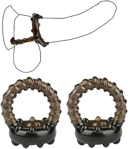 2 Pcs Penis Ring Cock Ring For Men Delay Ejaculation Erection Enhance Sex Toys For Couple Sex Toys Penisring Cockring For Men Man Penis Enlarger Rings (1 Pair)
