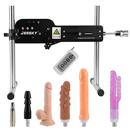 Jesskylove Adjustable Sex Machine, Adult Sex Toys With 4 Attachments 3Xlr Connector Automatic Machines For Women And Men