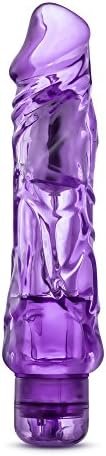 Eden Pleasure Products | Xl Thick 9 Inch Ipx7 Waterproof Multi-Speed Vibrating Dildo | Vibrator For Women And Gay Men | Sex Toys For Women, Dildo For Gay Men | Clear Purple