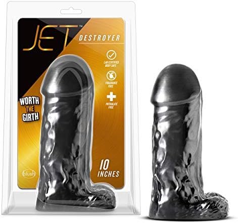 Blush Jet Destroyer Giant Realistic Dildo, Sex Toy For Men, Sex Toy For Adults, Carbon Metallic Black