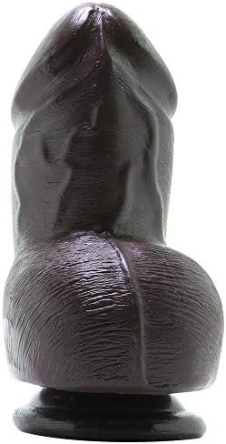 Doc Johnson The D - Fat D - 6 Inch With Balls - Firmskyn - 6.25" Long And 2.75" Wide - Strong Suction Cup Base - O-Ring Harness Compatible Dildo, Chocolate - Image 3