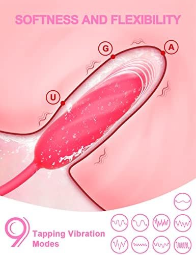 Rose Sex Stimulator For Women,4 In1 Sex Toys,Vibrator Dildo With 9 Tapping & 9 Thrusting,Tongue Licking Anal Adult Women Sex Toy For Clit Nipple Licker G Spot Stimulation For Women Couples - Image 3