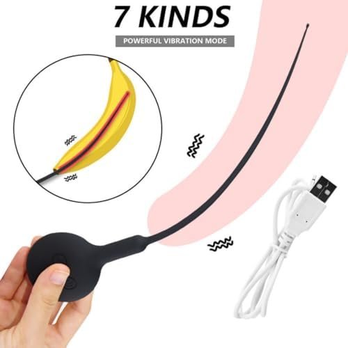 Goeskba Urethral Vibrator Penis Stimulation Vibrating Prostate Massager For Adult Men Sex Toy - Image 2