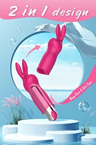 Rabbit Bullet Vibrator With 10 Powerful Vibration,Personal Massager For Clitoral Stimulation,Discreet Rechargeable,G-Spot Stimulator,Waterproof,Small,Silicone Adult Sex Toys For Women… (Black) - Image 2