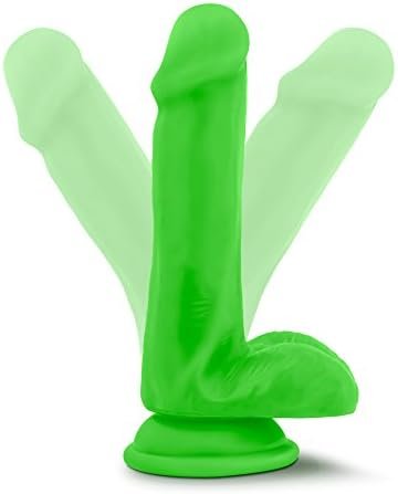 Blush Neo - 6 Inch Sensa Feel Dual Density Technology - Realistic Look And Feel Dildo With Strong Suction Cup - Harness Compatible - Neon Green - Image 3