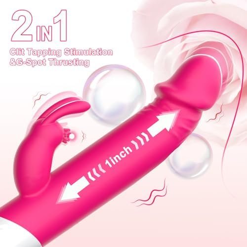 Thrusting Dildo Vibrator G Spot Rabbit Vibrators Sex Toys For Women Realistic Heating Vibrator, Waterproof Clitoral Massager Adult Toy For Couple Play Waterproof Dual Motor Sex Machine - Image 2