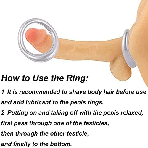 Azb Metal Cock Ring 3 Sizes Of Penis Ring Irregular Design C Ring - Image 3