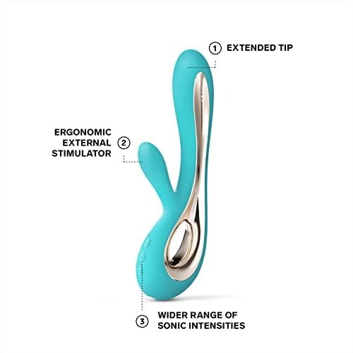 Lelo Soraya 2 Rabbit Vibrator For Women Rabbit Sex Toy Massager For Clitoral And G Spot Pleasure, Waterproof & Wireless Toys For Her Adult Pleasure, Black - Image 3