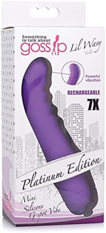 Gossip Lil Wavy 7X Rechargeable Mini Silicone G Spot Vibe Pleasure Toy For Women | 6" Waterproof & Rechargeable Vibe Toy | Seamless Silicone Personal Massager & Stimulator | Violet