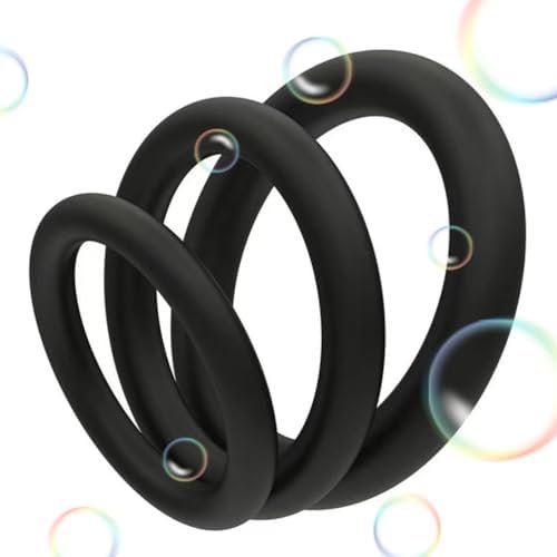 Newly Silicone 3Pcs Cock Ring For Men Erection Silicone Cock Rings For Couple Sex Toy Penis Ring For Male Longer Harder Stronger Machine Sunglasses Sg-C3