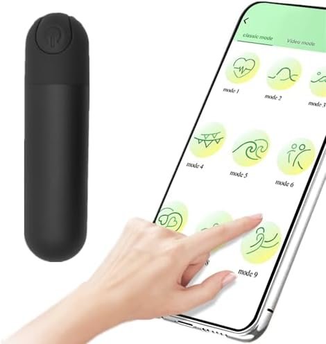 App Remote Bullet Vibrator - 10 Speeds Phone Remote Control Bullet Sex Toy For Women Pleasure, Black