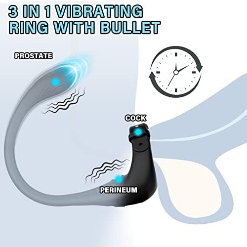 Sex Toys Vibrating Cock Ring - Adult Toys Adjustable Penis Ring Taint Stimulator With Mini Prostate Massager, App Remote Control Anal Vibrator Ring Sex Toys For Men Erection Sex - Image 2