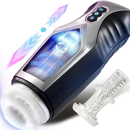 Automatic Male Masturbator Cup 7 Thrusting & Vibrating Modes & 3D Realistic Channel, Thrusting Masturbator Stroker With Fast Telescopic Speed ,Ulovime Male Sex Toys For Men Masturbation