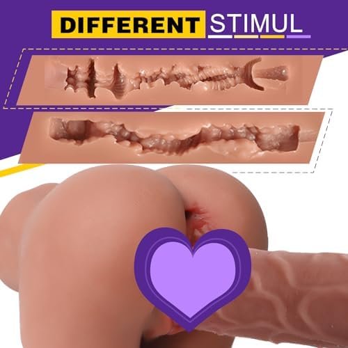 Male Masturbator Male Sex Toy, Pocket Pussies Male Masturbator With Realistic Grainy Skin Butt And Tight Vaginal Anal, Realistic Sex Doll With 2 Holes For Men Masturbation - Image 2