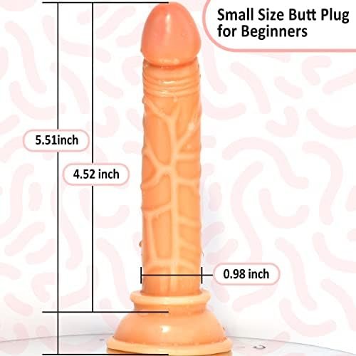 Realistic Dildo Small Size Penis Cock Dong With Strong Suction Cup For Anal Vaginal Play G-Spot Stimulation Ball Free Prostate Massager Sex Toys For Beginners, Flesh, 5.51 Inch Tjijp - Image 2