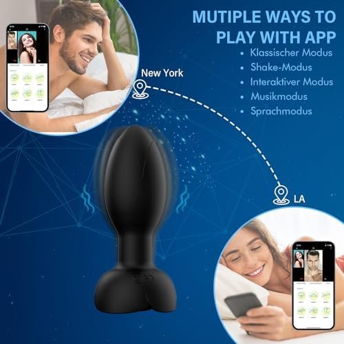 360° Thrusting Anal Vibrator- Adult Sex Toys For Men Prostate Massager, Vibrating Butt Plug G Spot Vibrator For Male Female, Anal Plug With App Remote Control 10 Vibrating Modes And 10 Rotating Modes - Image 3