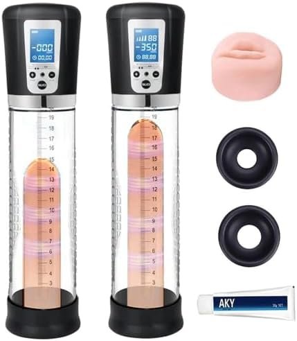 Electric Vacuum Pump With Led Smart Display, 4 Suction Forces, Rechargeable Automatic High Vacuum Amplified Extension Pump, Male Adult Extension Pump Atmospheric Pressure Relief Device.