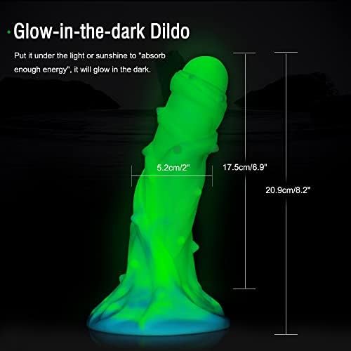 Wildolo App-Controlled Vibrator, Glow-In-The-Dark Silicone Dildo, 8.2" Premium Vibrator---Designer Series - Image 2