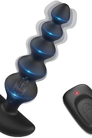 5.5" Anal Vibrator Silicone Anal Plug, Yivans Anal Beads Plug Vibrator With 16 Vibration Mode Remote Control Butt Plug G-Spot Prostate Massager Vibrators Adult Sex Toys For Men Women Couple