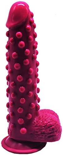Faak Silicone Bumpy Dildo G-Spot Novelties Female Masturbator Soft Flexible Adult Toy Dildo With Suction Base Waterproof (Black) - Image 2