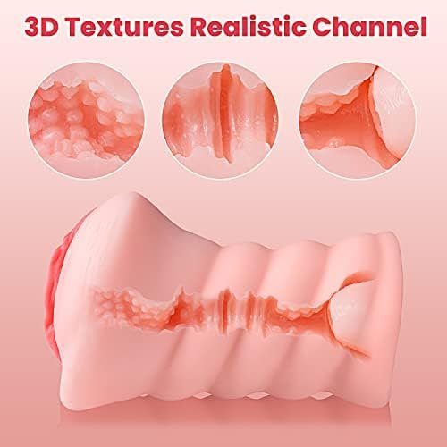 Delightor Lifelike Male Masturbators Realistic Pocket Pussy Sex Doll For Men 3D Textured Vagina Channel Strong Stroker Portable Sexual Pleasure Toys Masturbation (Stripe) - Image 2