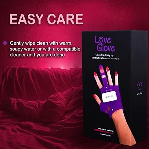 Amore Mio Love Glove - Pleasure Gloves For Unforgettable Intimate Sensual Satisfaction - Made From Softest Silicone - With Different Vibration Patterns - Usb Rechargeable Purple - Image 3