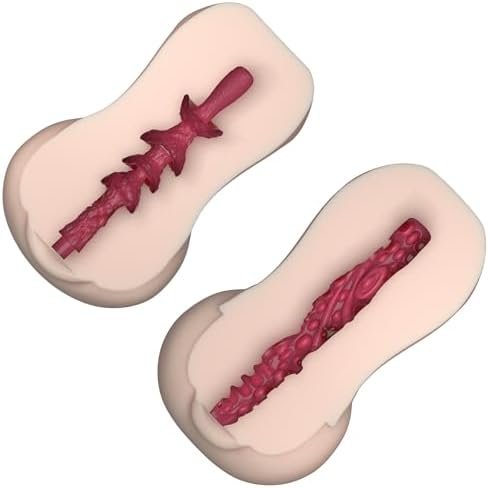Pocket Pussy Lifelike Textured Vagina Masturbating Pack Of 2 Sex Toy For Men Realistic Adult Textured Man Masturbation Mini Torso Love Doll Pussies Stroker For Mens Pleasure (Duet) - Image 2