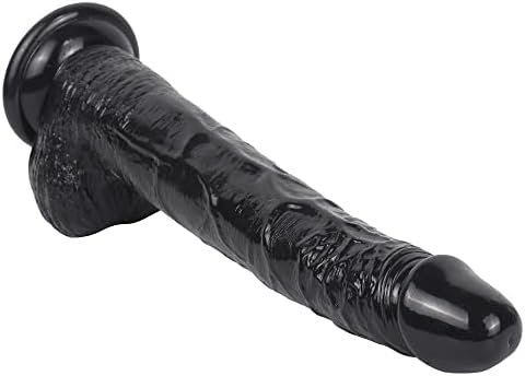 Softtoys - The Long Johnson - Adult Toy 100% Lifelike And Huge And 100% Feels Like Skin With Strong Suction Cup For Hands-Free G-Spot Anal Play (Black, Regular Width, 11 Inches Long) - Image 3