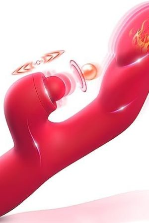 Thrusting Dildo Women Sex Toys - 3 In 1 Vibrator Adult Toys With 10 Vibrating & 5 Pulsing & Heating, Thrusting G Spot Vibrator Wand Anal Sex Toys, Rabbit Vibrator Couples Female Adult Sex Toys & Games