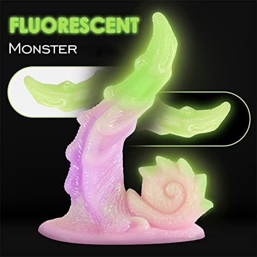 Luminous Monster Realistic Dildo With Strong Suction Cup, 7.87 Inch Fluorescent Animal Snails Dildo G Spot Dildo Adult Sex Toy For Women - Image 3