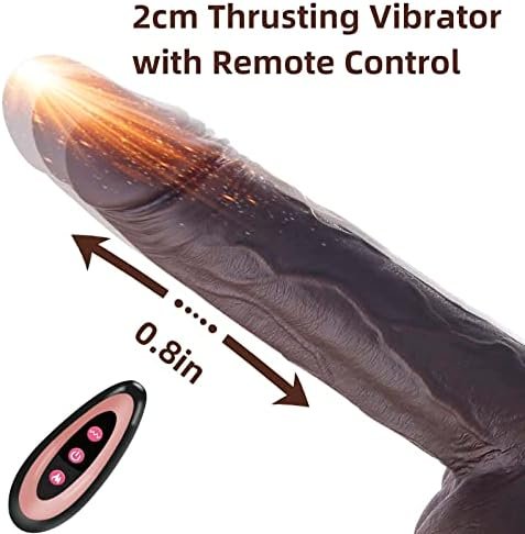 8.7" Realistic Vibrating Thrusting Dildo Vibrator Adult Sex Toy For Women 3 Thrusting & Rotation 9 Vibration & Licking Modes - Heating Dildo With Strong Suction Cup Black - Image 3