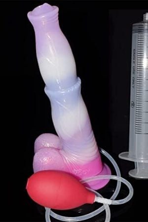 Realistic Squirting Dildo Ejaculating Animal Horse Dildos Anal Butt Plug Adult Sex Toy For Women For G Spot - Sea Jelly Color
