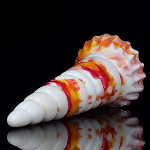 Soft Flexible Silicone Made Colorful Anal Plug Butt Plug Irregular Multi Colored Waterproof Lover Gift (Red+Yellow+White) - Image 2