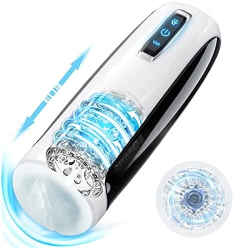Sex Toys For Men Automatic Male Masturbator, Penis Pump With 10 Thrusting & Rotating Modes, Hands Free Pocket Pussy Male Stroker With 3D Realistic Sleeve, Adult Male Sex Toy For Men