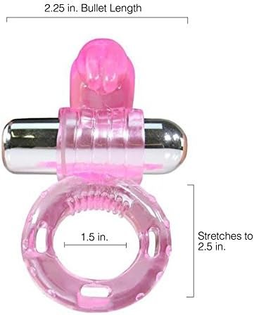 Vibrating Cock Ring - 7 Function Vibrating Bullet - Stretchy Ring For Prolonging Erections - Adult Sex Toy - Image 2