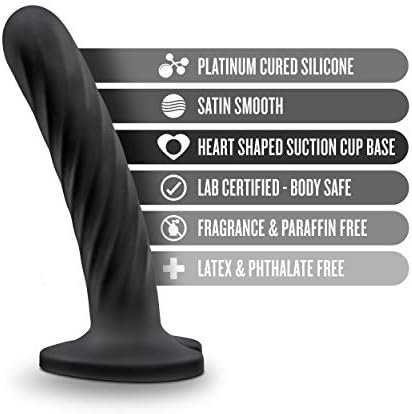 Blush Temptasia Twist Medium Silicone Dildo - 5.5 Inch Length And 1 Inch Width - Twisted Swirl Design For Added Friction - Heart Shaped Suction Cup Base And Harness Compatible - Sex Toy For Adults - Image 2