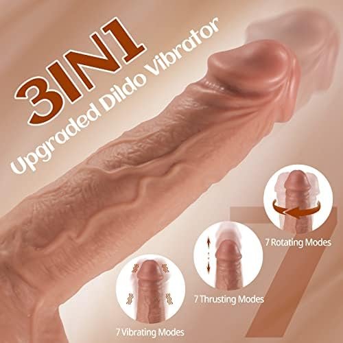 Rotating Realistic Dildos For G-Spot Stimulation, Thrusting Dildo Vibrator With 7 Thrusting & Rotating Modes Adult Sex Toy, 3 In 1 G-Spot Dildo Sex Toys For Anal Stimulation Women Couple Pleasure. - Image 2